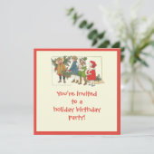 Feiertag, Weihnachten Einladung (Stehend Vorderseite)