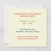 Feiertag, Weihnachten Einladung (Rückseite)