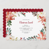 Feiertag, Weihnachts- oder Abendessen Party Einladung (Vorne/Hinten)