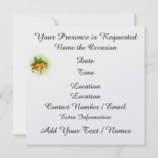 Feiertag - Weihnachtsabfall bei Einladung (Rückseite)