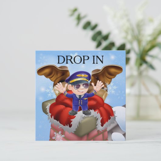 Feiertag - Weihnachtsabfall bei Einladung (Stehend Vorderseite)