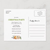 Feiertag | Weihnachtsbaum Save the Date Ankündigungspostkarte (Rückseite)