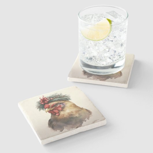 Feiertag / Weihnachtsgebäck Steinuntersetzer (Seitenansicht)