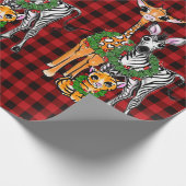 Feiertag Zebra, Giraffe, Tiger Geschenkpapier (Ecke)