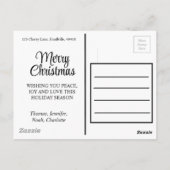 Feiertag Zebra | Rot grüne Weihnachtskranzkranke Postkarte (Rückseite)