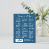 Feiertage 2027 Kalender, Firmenlogo Postkarte (Stehend Vorderseite)