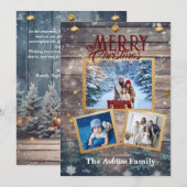 Feiertage: 3-Foto-Weihnachtskarte Feiertagskarte (Vorne/Hinten)