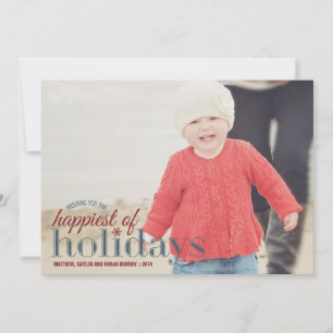Feiertage am glücklichsten Holiday Foto Gruß Feiertagskarte