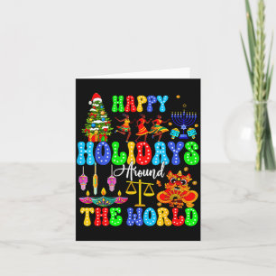 Feiertage auf der ganzen Welt Weihnachten Chanukka Karte