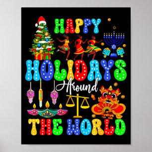 Feiertage auf der ganzen Welt Weihnachten Chanukka Poster