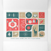 Feiertage-Collage Dreifach Gefaltete Urlaubskarte (Innenseite Mitte)