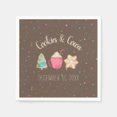 Feiertage Cookie Swap Party Weihnachtskekse+Kakao Serviette (Vorderseite)