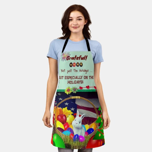 Feiertage - Dankbar Schürze (Getragen)