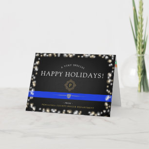 Feiertage der Polizei WeihnachtskundenCustom Feiertagskarte
