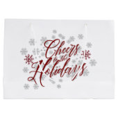 Feiertage - Elegante Weihnachtsgeschenke Große Geschenktüte (Rückseite)