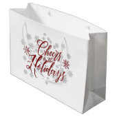 Feiertage - Elegante Weihnachtsgeschenke Große Geschenktüte (Rückseite Schrägansicht)