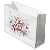 Feiertage - Elegante Weihnachtsgeschenke Große Geschenktüte (Vorderseite Schrägansicht)