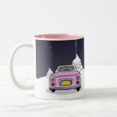Feiertage Feiertag Rosa Figaro Auto Zweifarbige Tasse (Links)