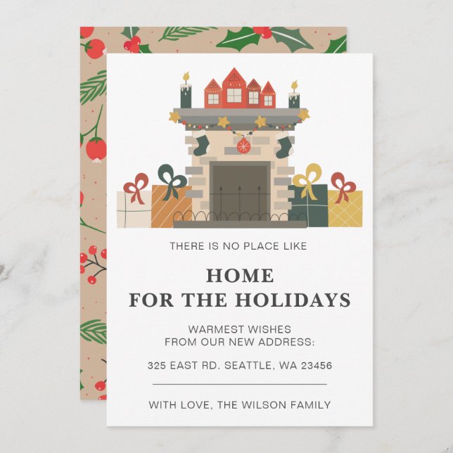 Feiertage Feuerplatz Winter Weve Moving Holiday Ca (Vorne/Hinten)