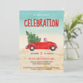 Feiertage Florida Stil Feiertag Party Einladung (Stehend Vorderseite)