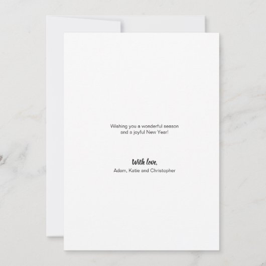 FEIERTAGE | FRIEDENHÖFLICHE LIEBE | FAMILIENFOTO EINLADUNG (Rückseite)