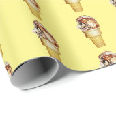 Feiertage für Eiskrem Geschenkpapier (Rolleneckpunkt)