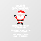 Feiertage Geschäftszeichenklammer Fensteraufkleber (Blatt)