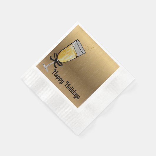 Feiertage Gold Serviette (Ecke)