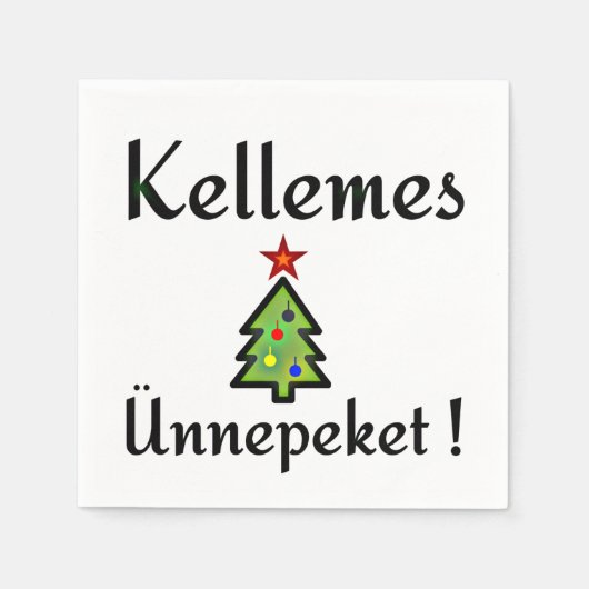 Feiertage in Ungarn Serviette (Vorderseite)