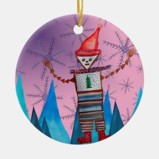 Feiertage Keramik Ornament (Vorne)