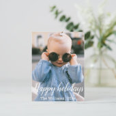 Feiertage mit handgeschriebenem Skript Urlaub Postkarte (Stehend Vorderseite)