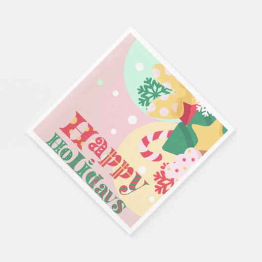 Feiertage mit Ornamenten Serviette (Ecke)