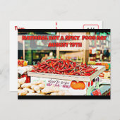 Feiertage mit warmen und scharfen Gerichten Postkarte (Vorne/Hinten)