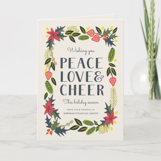 Feiertage | Moderner Urlaub für Unternehmen Feiertagskarte (Vorderseite)