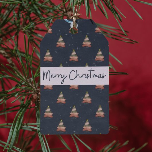 Feiertage Modernes Letterdesign Geschenkanhänger