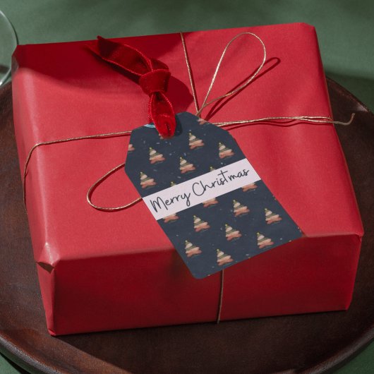 Feiertage Modernes Letterdesign Geschenkanhänger