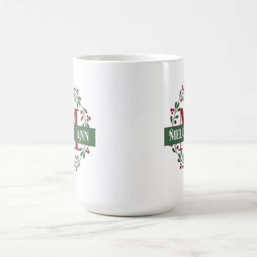 Feiertage-Monogramm Kaffeetasse (Mittel)