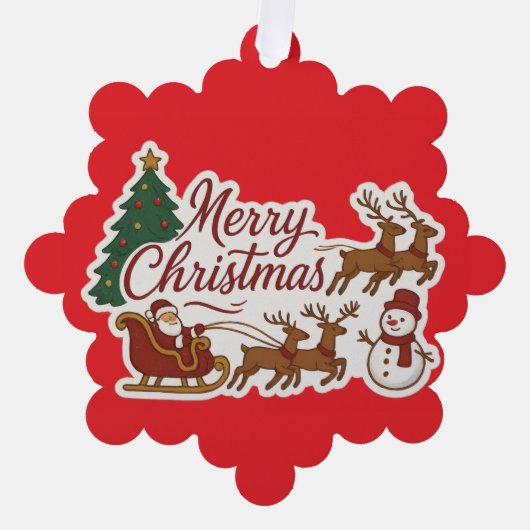 Feiertage Ornament Karte (Vorderseite)