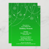 Feiertage Party Grüne Einladung (Vorne/Hinten)