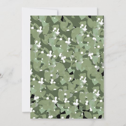 Feiertage Party Moderner Kranz Einladung (Rückseite)