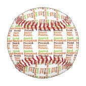 Feiertage Pies ~ Festliche Weihnachten Erntedank W Baseball (Rückseite)