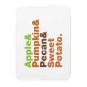 Feiertage Pies ~ Festliche Weihnachten Erntedank W Magnet (Vertikal)