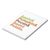 Feiertage Pies ~ Festliche Weihnachten Erntedank W Notizblock (Rotiert)