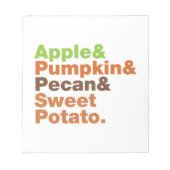 Feiertage Pies ~ Festliche Weihnachten Erntedank W Notizblock (Vorderseite)