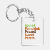 Feiertage Pies ~ Festliche Weihnachten Erntedank W Schlüsselanhänger (Vorderseite links)