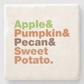 Feiertage Pies ~ Festliche Weihnachten Erntedank W Steinuntersetzer (Vorderseite)