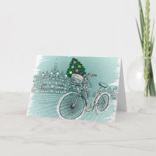 Feiertage Postkarte mit Feiertagsbaum