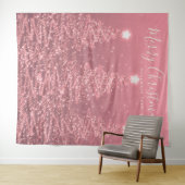 Feiertage Rose Gold Frohe Weihnachtsbaum Wandteppich (Beispiel (Horizontal))