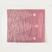 Feiertage Rose Gold Frohe Weihnachtsbaum Wandteppich (Vorderseite (Horizontal))