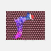 Feiertage, Schneeflocken, Dackel Fleecedecke (Vorderseite (Horizontal))